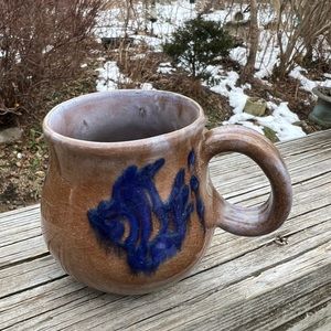 Vintage Earthworks Barbados Pottery Mug 3.25” Height Handmade Hand Wash